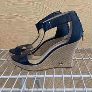 Size 7 MK navy wedges